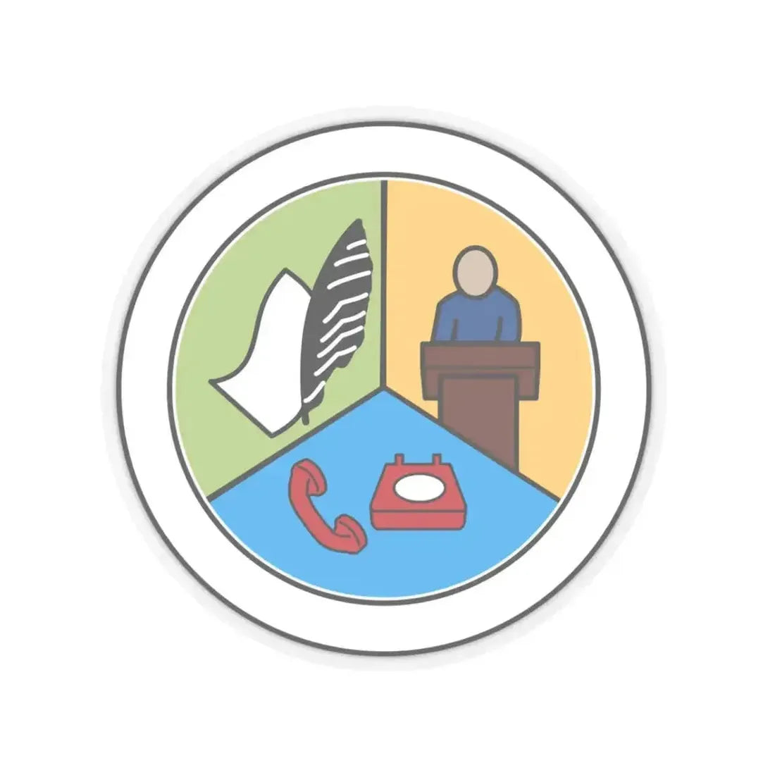 Communications (Boy Scout Merit Badge) STICKER Vinyl Kiss-Cut Decal 3 Inch Transparent - The Sticker Space