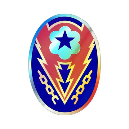 Communications Zone Personnel Europe (U.S. Army) Holographic STICKER Die-Cut Vinyl Decal 3 Inch Holographic - The Sticker Space