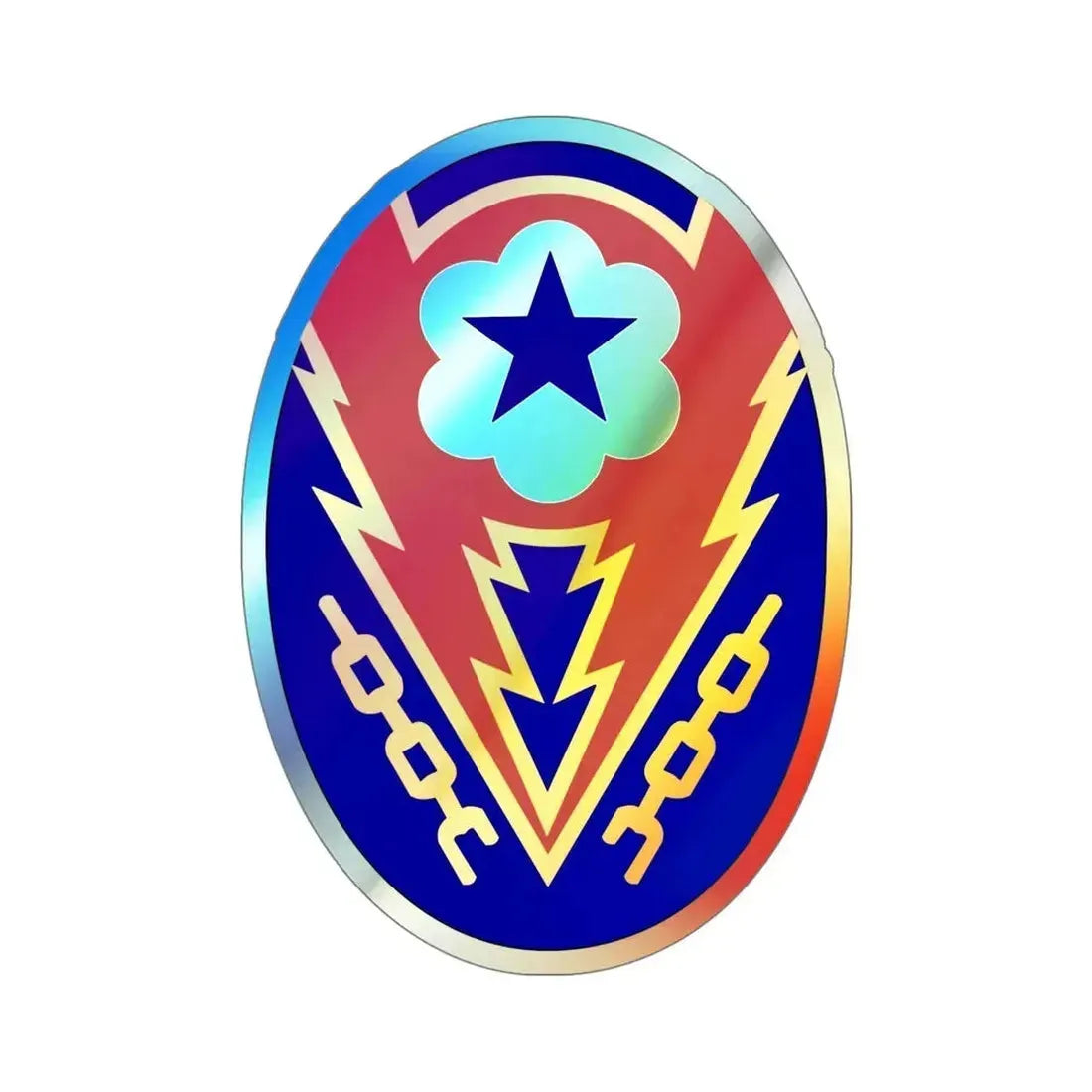 Communications Zone Personnel Europe (U.S. Army) Holographic STICKER Die-Cut Vinyl Decal 5 Inch Holographic - The Sticker Space