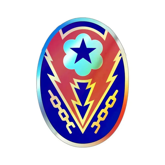 Communications Zone Personnel Europe (U.S. Army) Holographic STICKER Die-Cut Vinyl Decal 6 Inch Holographic - The Sticker Space