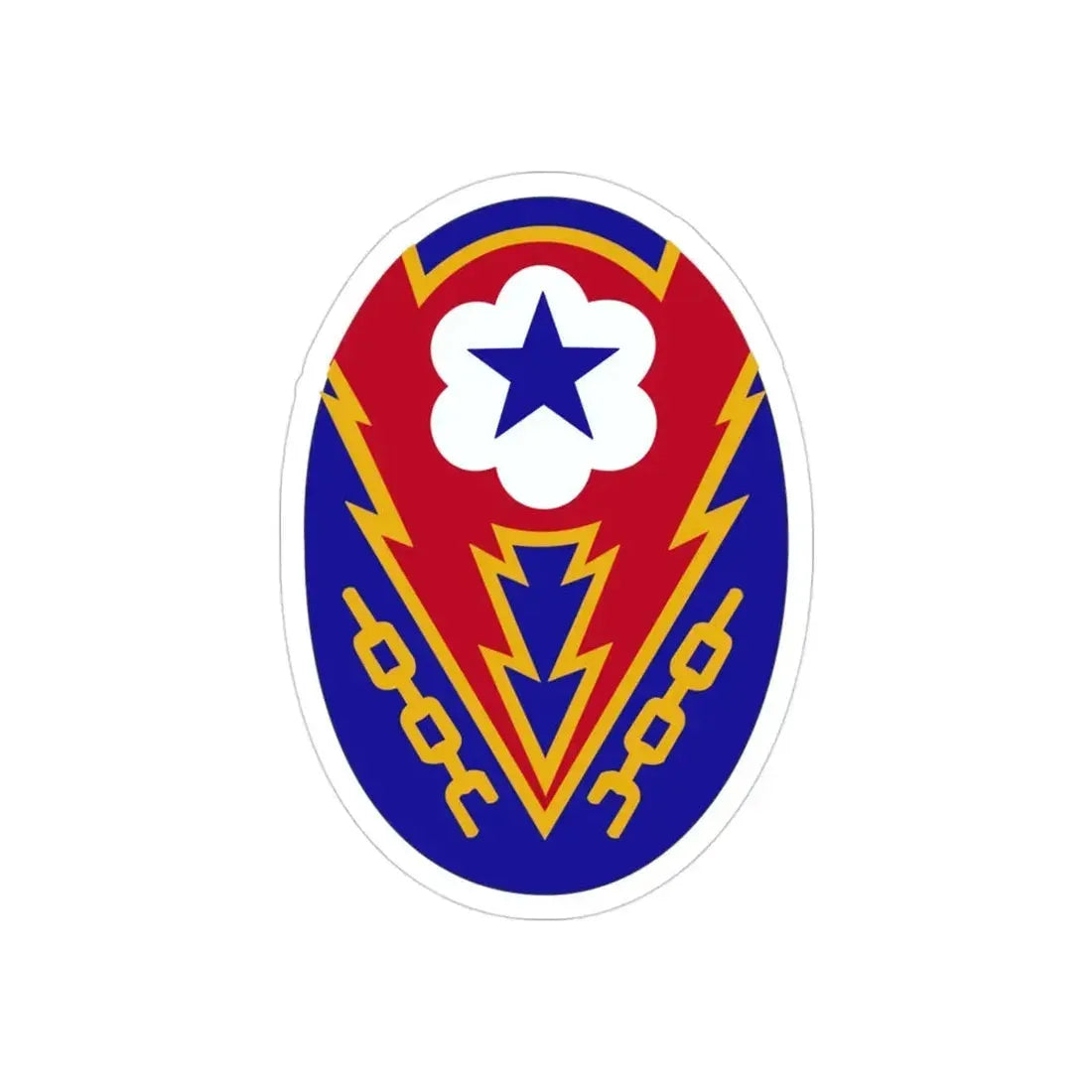 Communications Zone Personnel Europe (U.S. Army) REVERSE PRINT Transparent Die-Cut STICKER 3 Inch Die-Cut Transparent - The Sticker Space