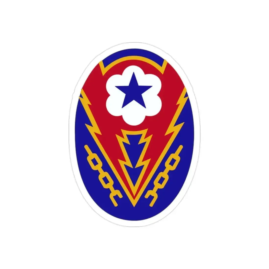 Communications Zone Personnel Europe (U.S. Army) REVERSE PRINT Transparent Die-Cut STICKER - The Sticker Space