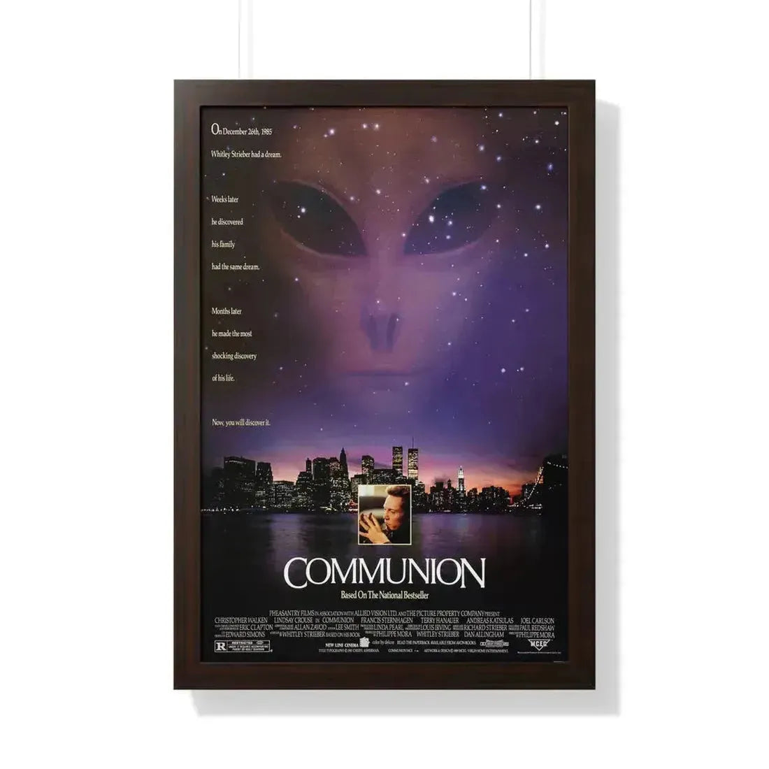 COMMUNION 1989 - Framed Movie Poster 20" x 30" Walnut - The Sticker Space