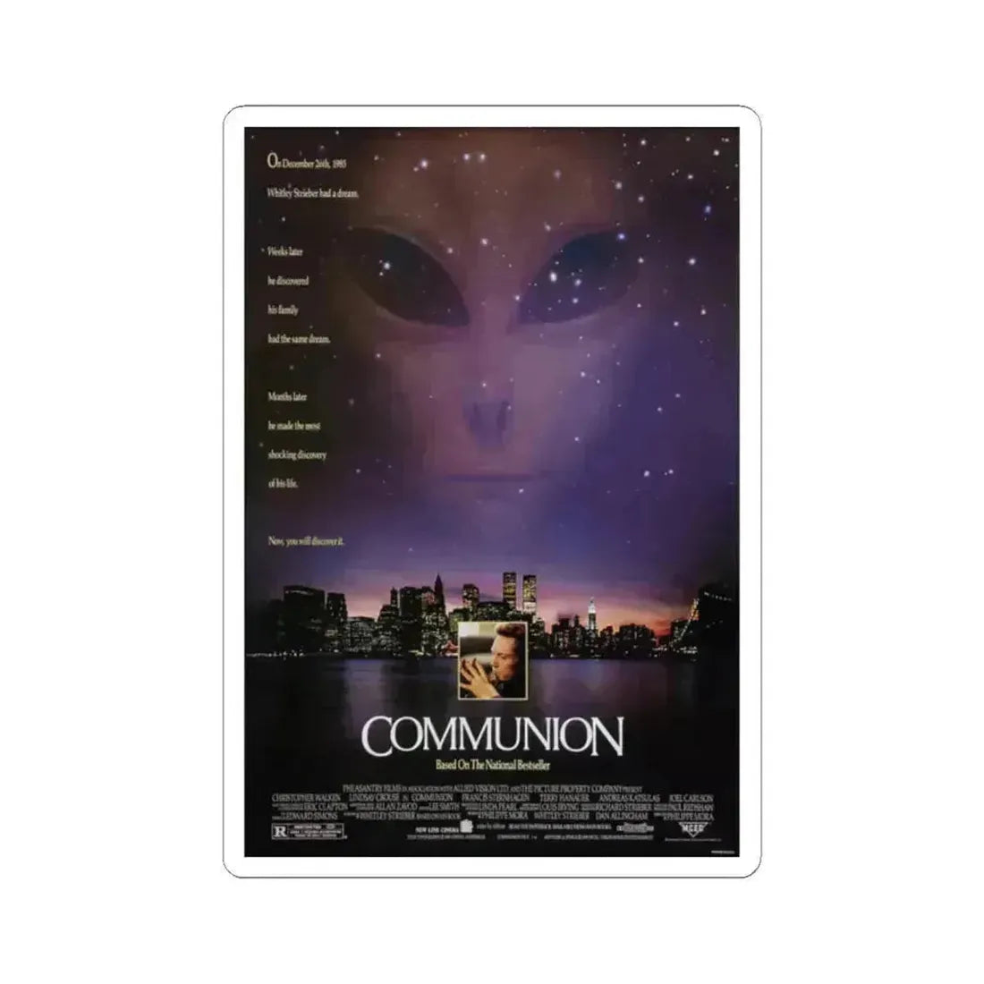Communion 1989 Movie Poster - STICKER Vinyl Kiss-Cut Decal 2 Inch White - The Sticker Space