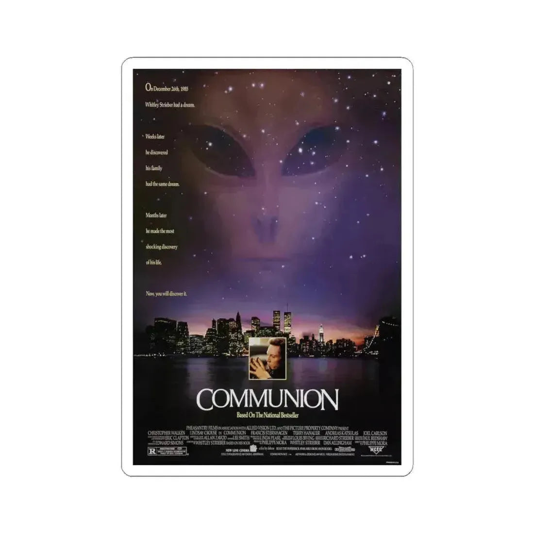 Communion 1989 Movie Poster - STICKER Vinyl Kiss-Cut Decal 6 Inch White - The Sticker Space