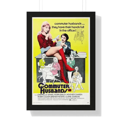 COMMUTER HUSBANDS 1973 - Framed Movie Poster 16″ x 24″ Black - The Sticker Space