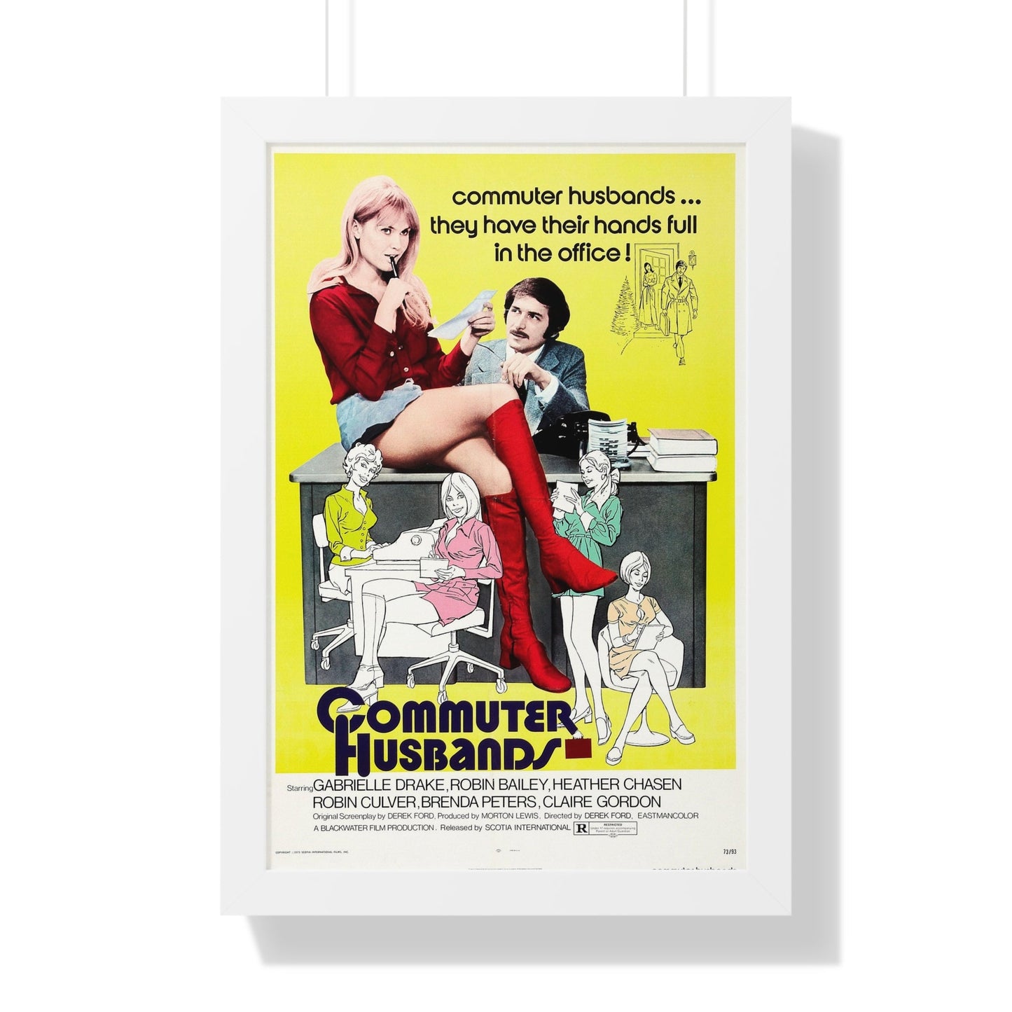 COMMUTER HUSBANDS 1973 - Framed Movie Poster-16″ x 24″-The Sticker Space