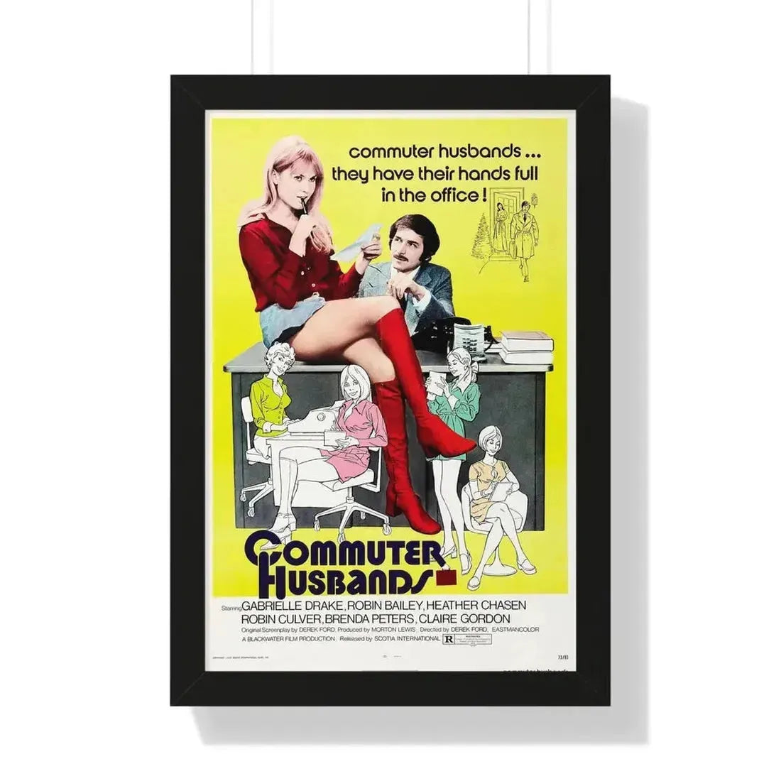COMMUTER HUSBANDS 1973 - Framed Movie Poster - The Sticker Space