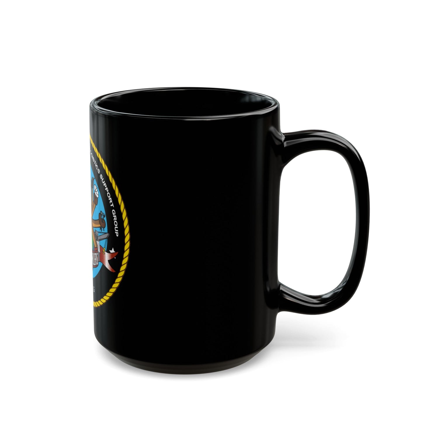 COMNAVELSG Cargo Handlers Commander Navy Expeditionary Logistics Support Group (U.S. Navy) Black Coffee Mug-The Sticker Space