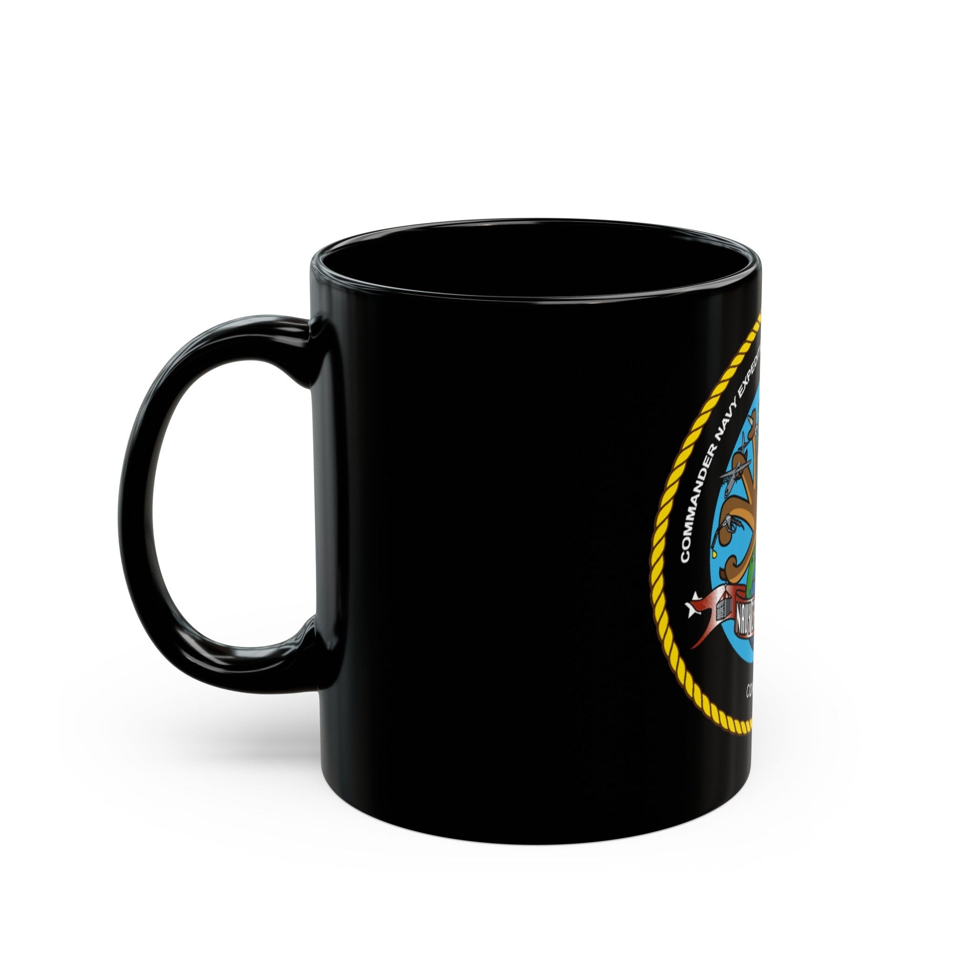 COMNAVELSG Cargo Handlers Commander Navy Expeditionary Logistics Support Group (U.S. Navy) Black Coffee Mug-The Sticker Space