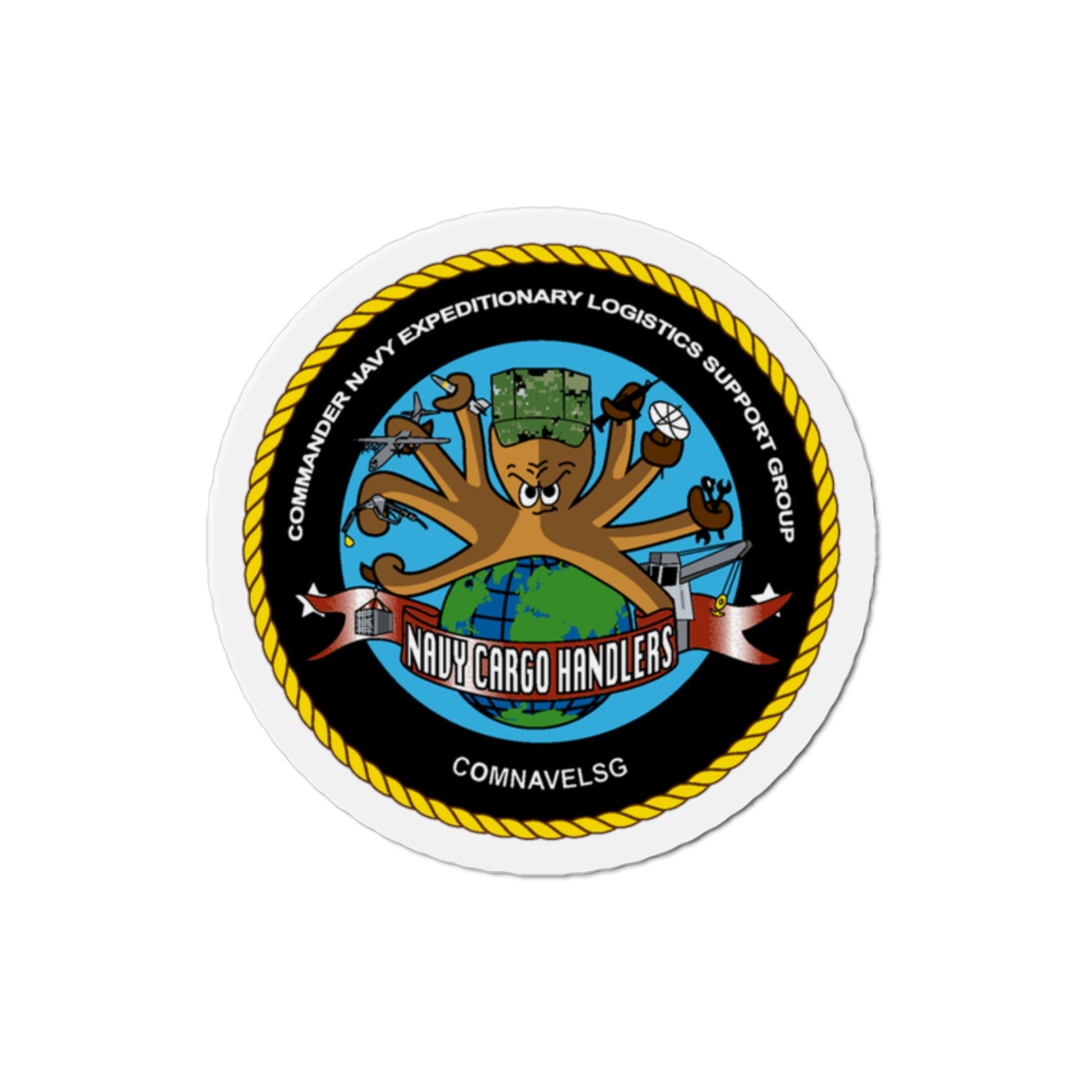 COMNAVELSG Cargo Handlers Commander Navy Expeditionary Logistics Support Group (U.S. Navy) Die-Cut Magnet-2" x 2"-The Sticker Space