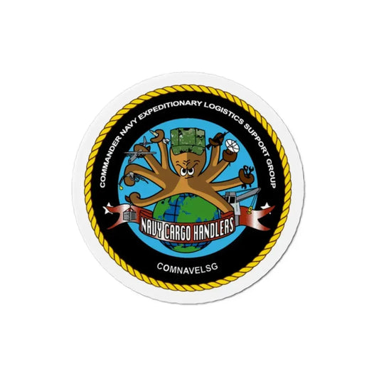 COMNAVELSG Cargo Handlers Commander Navy Expeditionary Logistics Support Group (U.S. Navy) Refrigerator Magnet 2 Inch - The Sticker Space