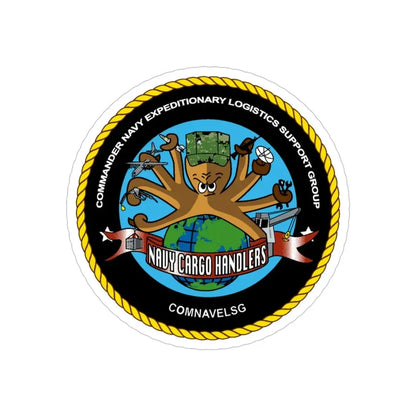 COMNAVELSG Cargo Handlers Commander Navy Expeditionary Logistics Support Group (U.S. Navy) Transparent STICKER Die-Cut Vinyl Decal - The Sticker Space