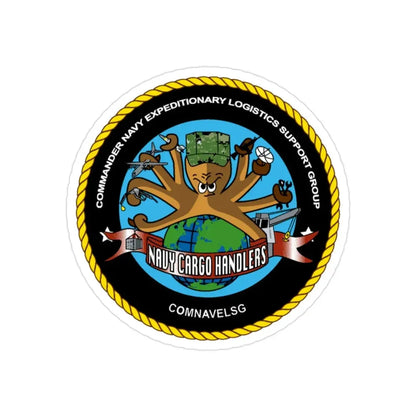 COMNAVELSG Cargo Handlers Commander Navy Expeditionary Logistics Support Group (U.S. Navy) Transparent STICKER Die-Cut Vinyl Decal - The Sticker Space