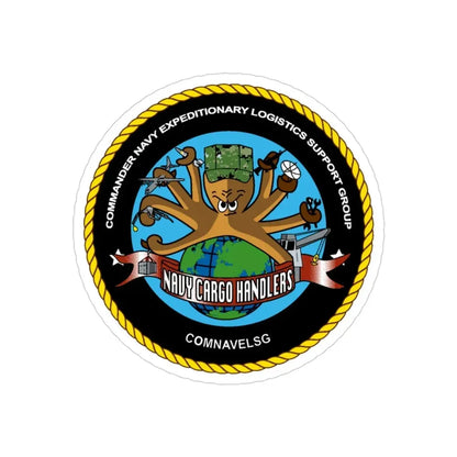 COMNAVELSG Cargo Handlers Commander Navy Expeditionary Logistics Support Group (U.S. Navy) Transparent STICKER Die-Cut Vinyl Decal - The Sticker Space