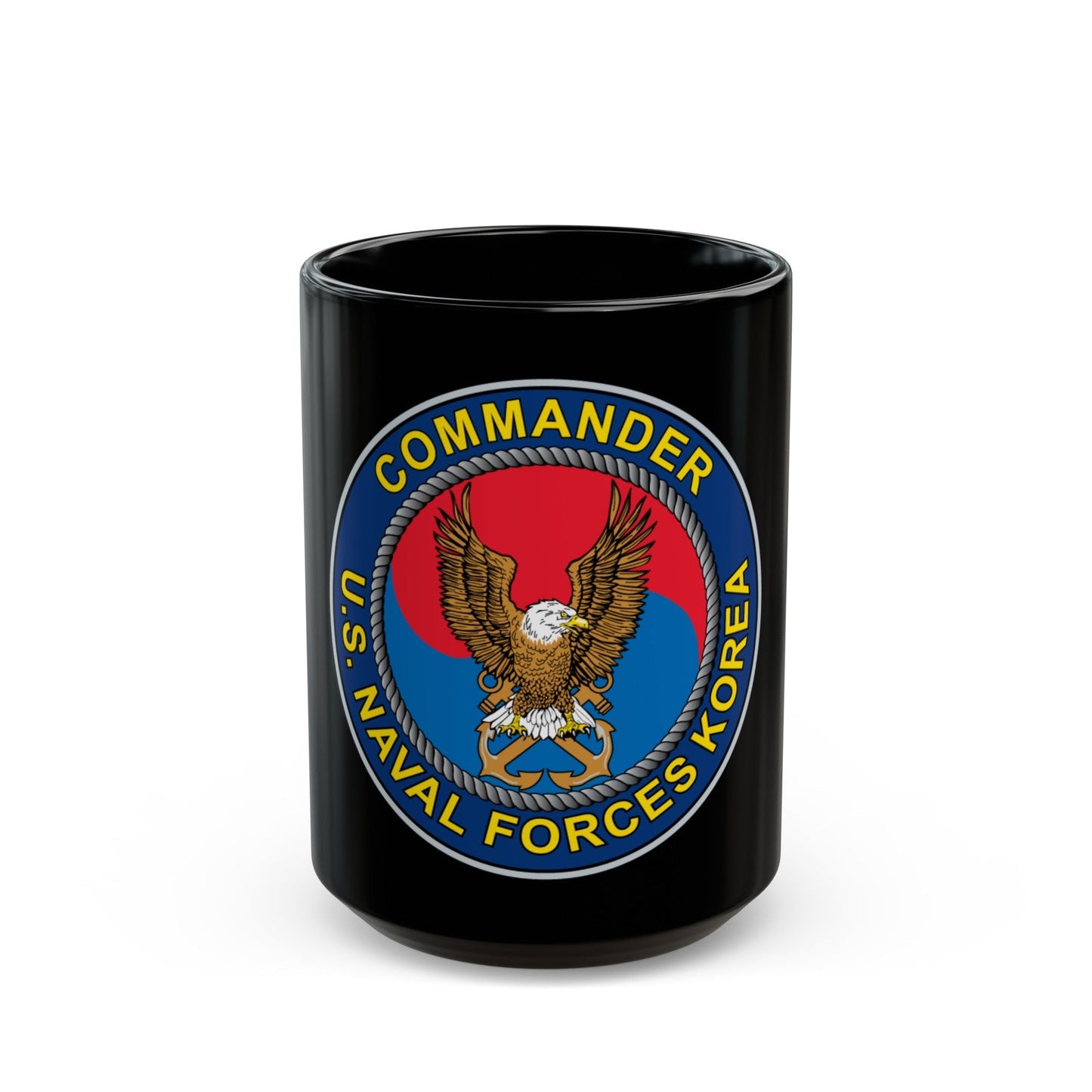 COMNAVFOR Korea Commander Naval Forces Korea (U.S. Navy) Black Coffee Mug-15oz-The Sticker Space