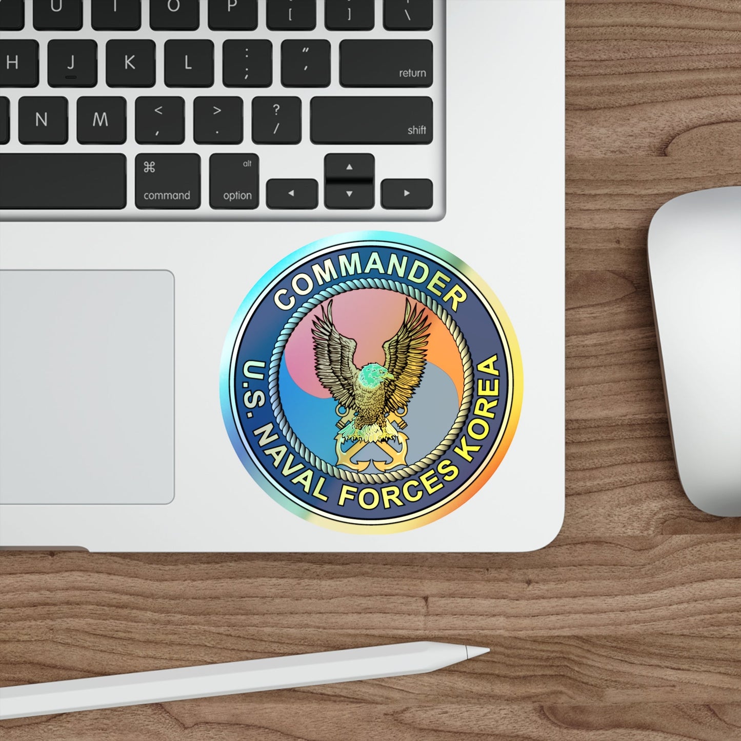 COMNAVFOR Korea Commander Naval Forces Korea (U.S. Navy) Holographic STICKER Die-Cut Vinyl Decal-The Sticker Space