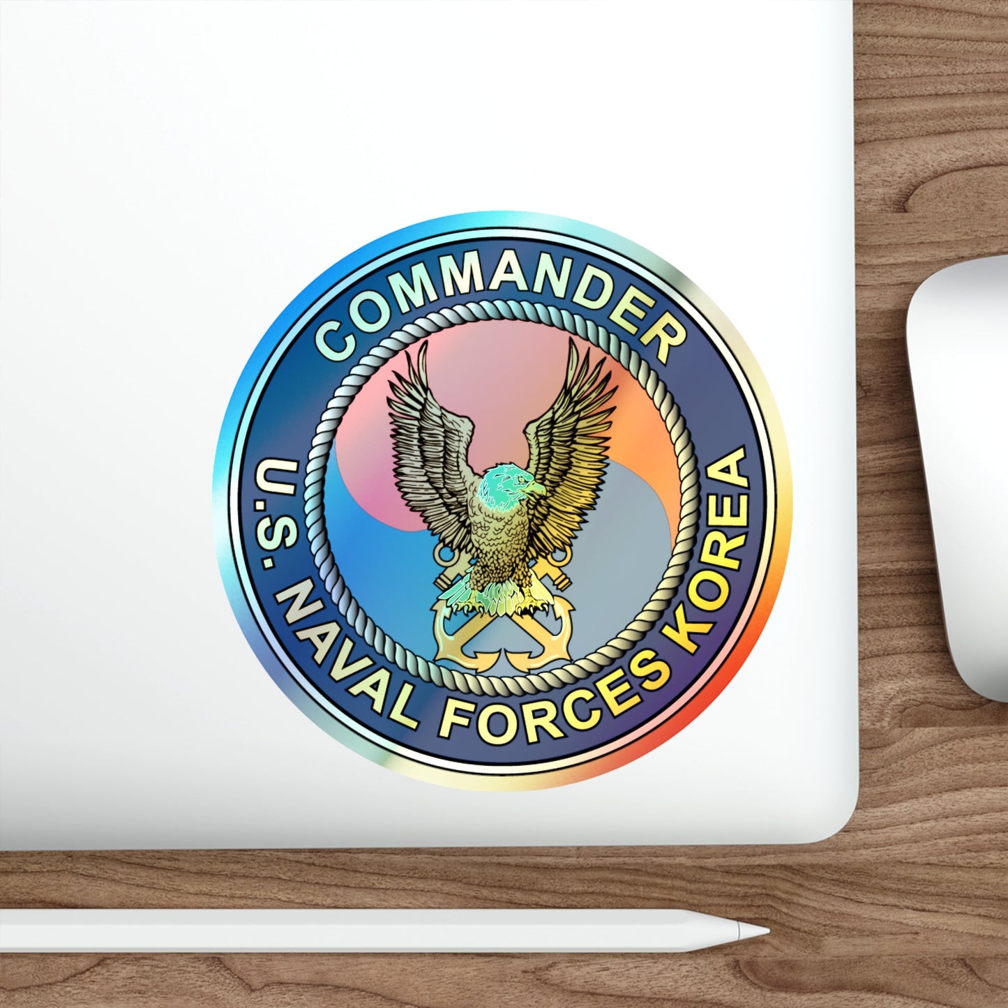 COMNAVFOR Korea Commander Naval Forces Korea (U.S. Navy) Holographic STICKER Die-Cut Vinyl Decal-The Sticker Space
