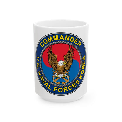 COMNAVFOR Korea Commander Naval Forces Korea (U.S. Navy) White Coffee Mug-15oz-The Sticker Space