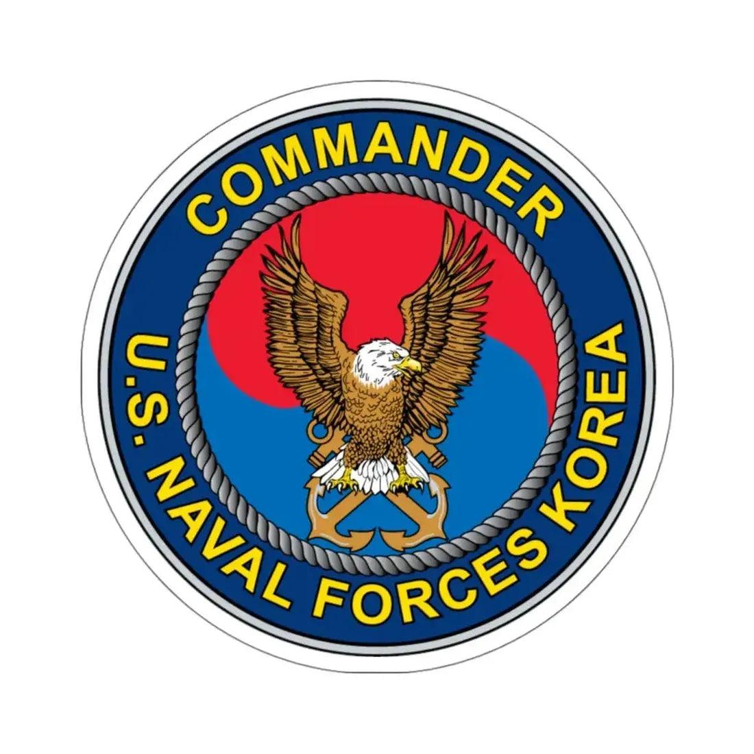 COMNAVFOR Korea Commander Naval Forces Korea (U.S. Navy) STICKER Vinyl Kiss-Cut Decal 4 Inch White - The Sticker Space