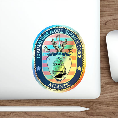 COMNAVSURFLANT N44 Commander Naval Surface Force Atlantic (U.S. Navy) Holographic STICKER Die-Cut Vinyl Decal-The Sticker Space