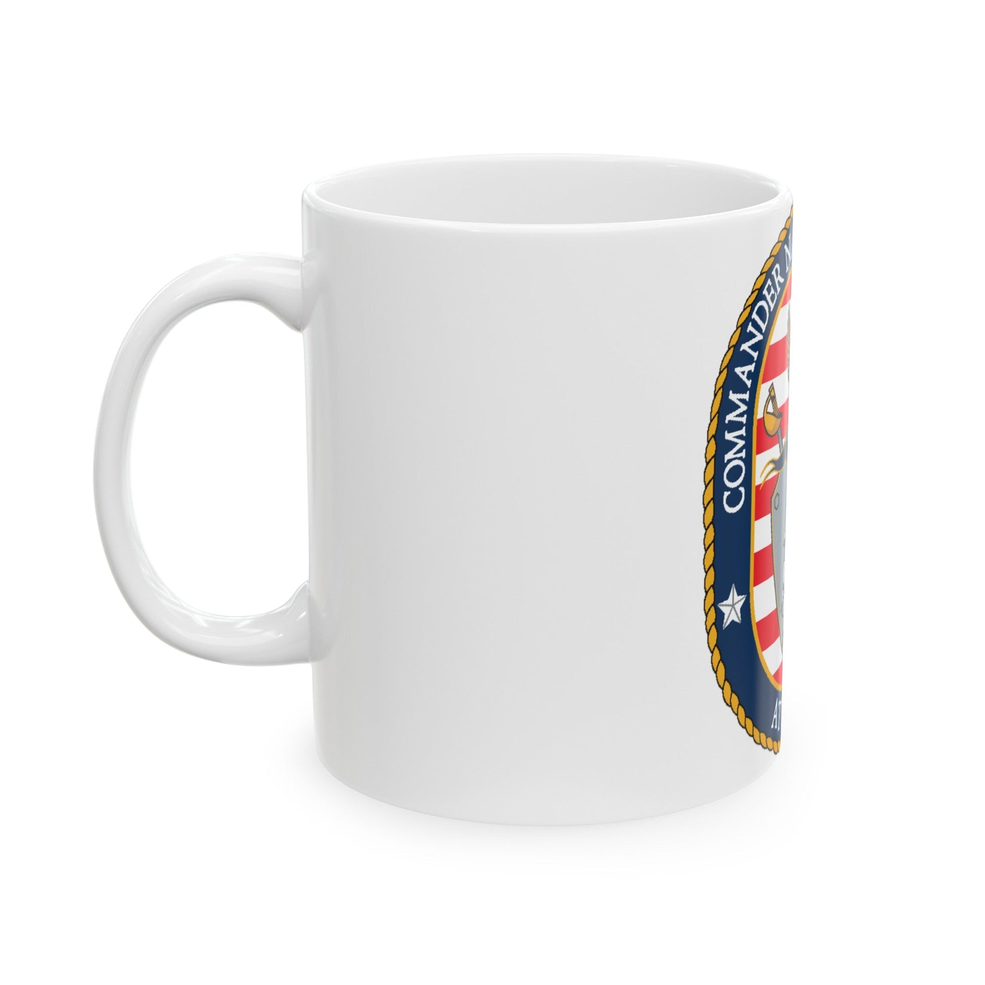 COMNAVSURFLANT N44 Commander Naval Surface Force Atlantic (U.S. Navy) White Coffee Mug-The Sticker Space