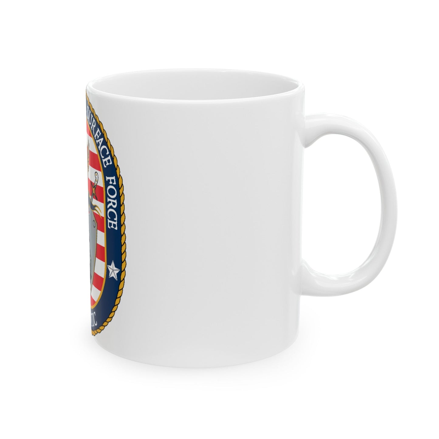 COMNAVSURFLANT N44 Commander Naval Surface Force Atlantic (U.S. Navy) White Coffee Mug-The Sticker Space