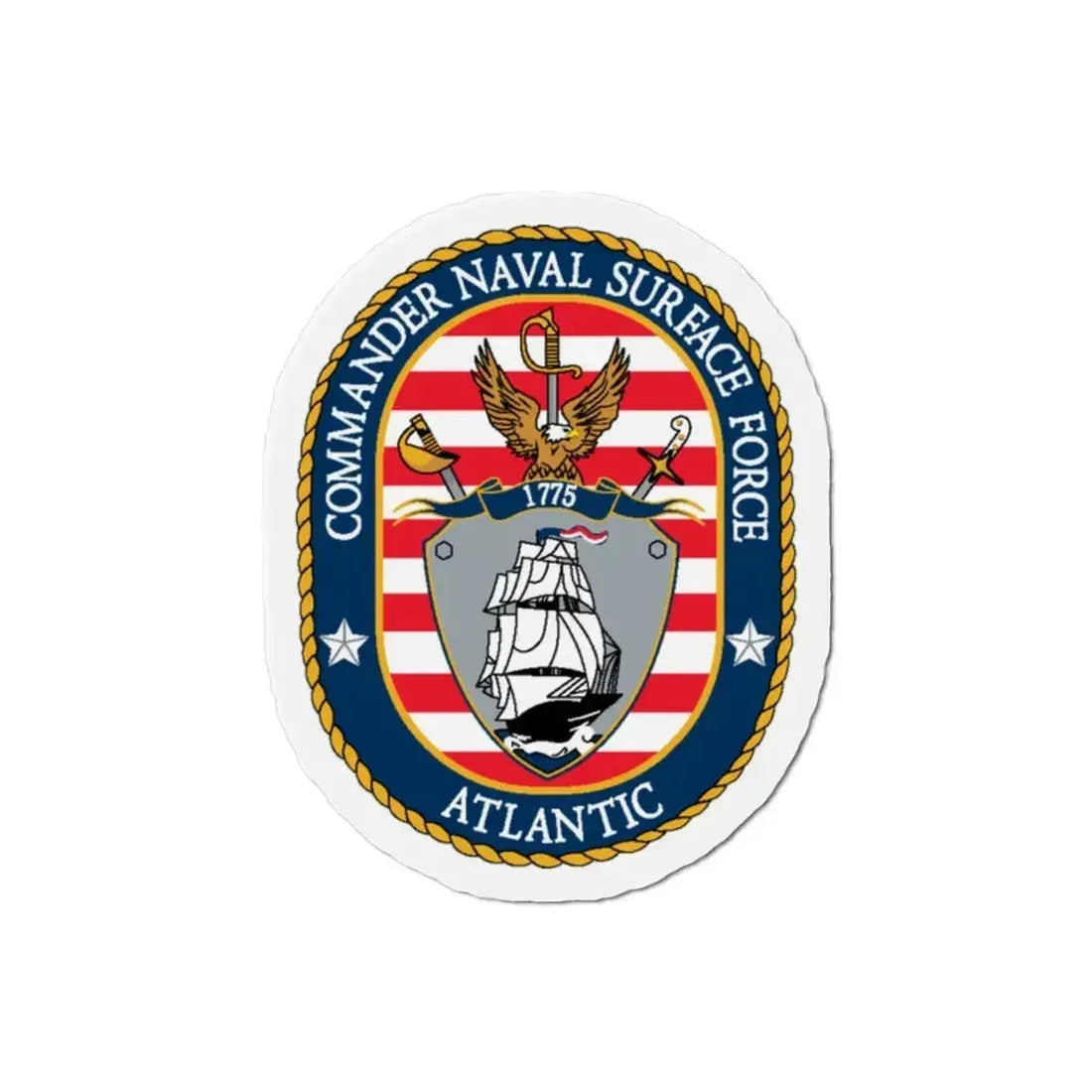 COMNAVSURFLANT N44 Commander Naval Surface Force Atlantic (U.S. Navy) Refrigerator Magnet - The Sticker Space