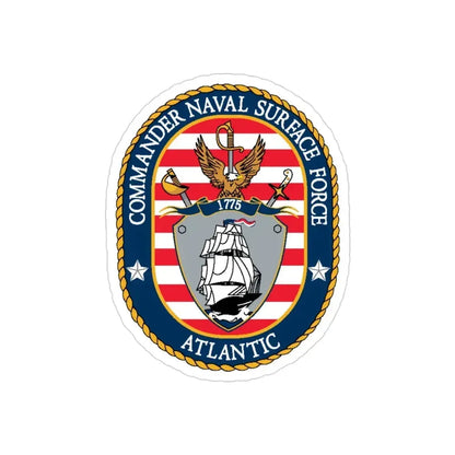 COMNAVSURFLANT N44 Commander Naval Surface Force Atlantic (U.S. Navy) Transparent STICKER Die-Cut Vinyl Decal 3 Inch Transparent - The Sticker Space