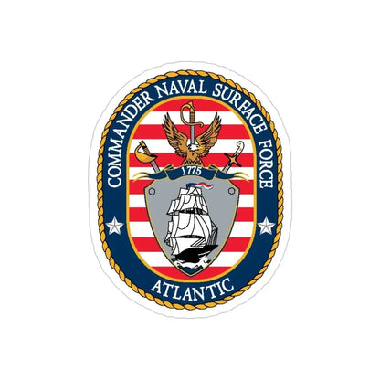 COMNAVSURFLANT N44 Commander Naval Surface Force Atlantic (U.S. Navy) Transparent STICKER Die-Cut Vinyl Decal 5 Inch Transparent - The Sticker Space