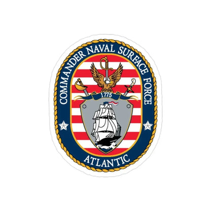 COMNAVSURFLANT N44 Commander Naval Surface Force Atlantic (U.S. Navy) Transparent STICKER Die-Cut Vinyl Decal - The Sticker Space