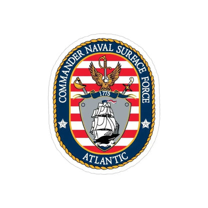 COMNAVSURFLANT N44 Commander Naval Surface Force Atlantic (U.S. Navy) Transparent STICKER Die-Cut Vinyl Decal - The Sticker Space