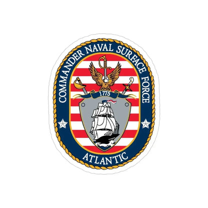 COMNAVSURFLANT N44 Commander Naval Surface Force Atlantic (U.S. Navy) Transparent STICKER Die-Cut Vinyl Decal - The Sticker Space
