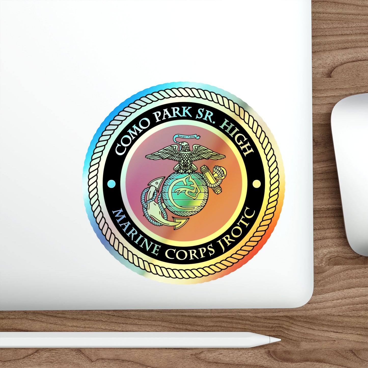 Como Park Sr High Marine Corps Jrotc (USMC) Holographic STICKER Die-Cut Vinyl Decal-The Sticker Space