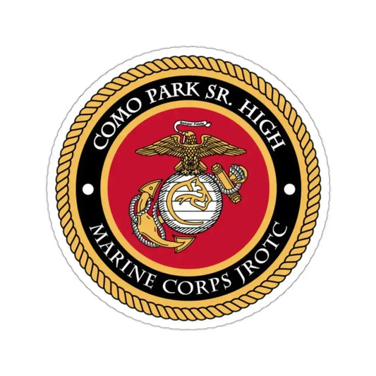 Como Park Sr High Marine Corps Jrotc (USMC) STICKER Vinyl Kiss-Cut Decal 2 Inch White - The Sticker Space