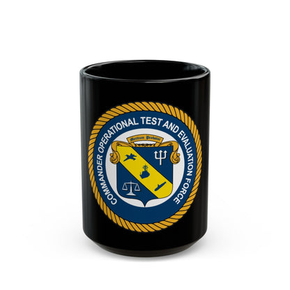 COMOPTEVFOR Commander Operational Test & Evaluation Force (U.S. Navy) Black Coffee Mug-15oz-The Sticker Space