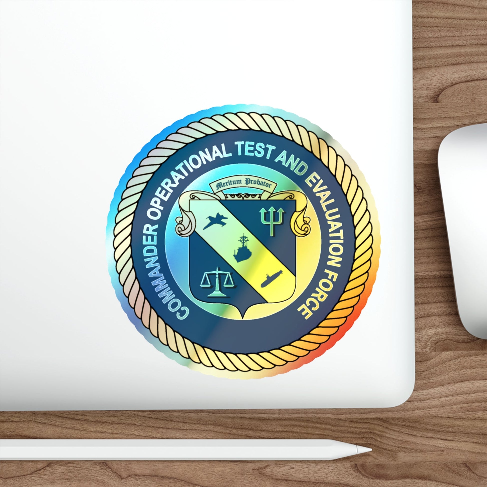 COMOPTEVFOR Commander Operational Test & Evaluation Force (U.S. Navy) Holographic STICKER Die-Cut Vinyl Decal-The Sticker Space