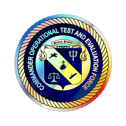 COMOPTEVFOR Commander Operational Test & Evaluation Force (U.S. Navy) Holographic STICKER Die-Cut Vinyl Decal-6 Inch-The Sticker Space