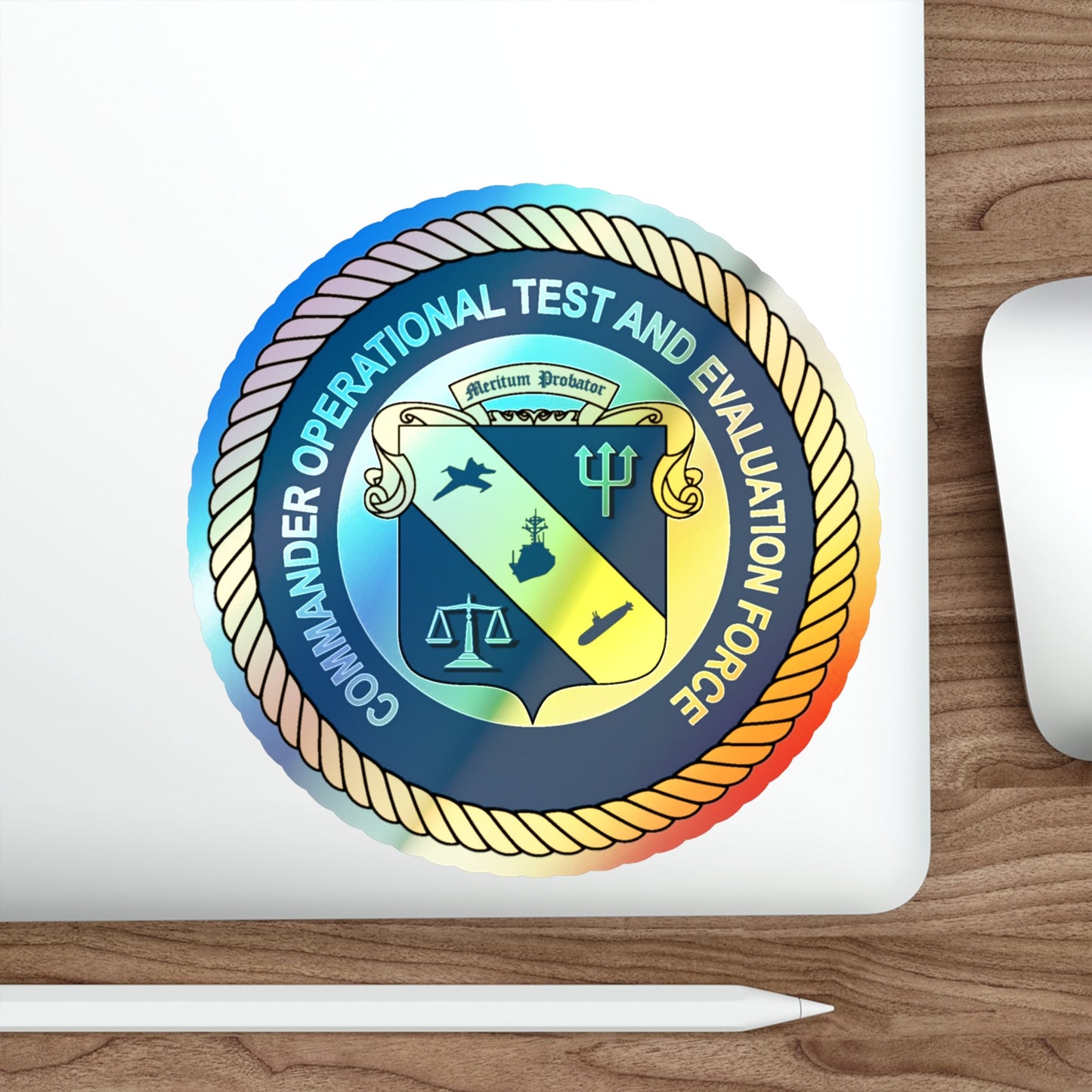 COMOPTEVFOR Commander Operational Test & Evaluation Force (U.S. Navy) Holographic STICKER Die-Cut Vinyl Decal-The Sticker Space