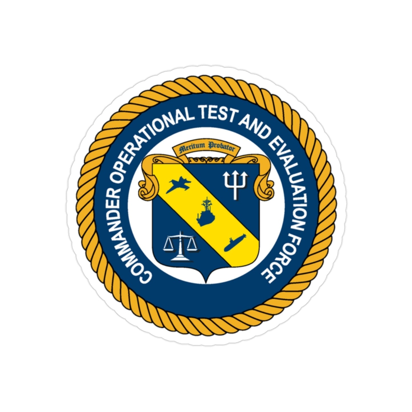 COMOPTEVFOR Commander Operational Test & Evaluation Force (U.S. Navy) Transparent STICKER Die-Cut Vinyl Decal-2 Inch-The Sticker Space