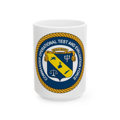 COMOPTEVFOR Commander Operational Test & Evaluation Force (U.S. Navy) White Coffee Mug-15oz-The Sticker Space