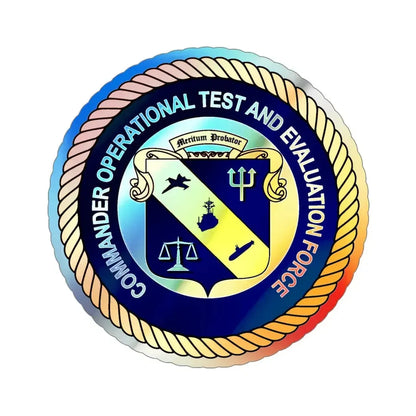 COMOPTEVFOR Commander Operational Test & Evaluation Force (U.S. Navy) Holographic STICKER Die-Cut Vinyl Decal 6 Inch Holographic - The Sticker Space