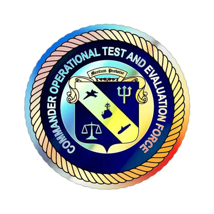 COMOPTEVFOR Commander Operational Test & Evaluation Force (U.S. Navy) Holographic STICKER Die-Cut Vinyl Decal - The Sticker Space