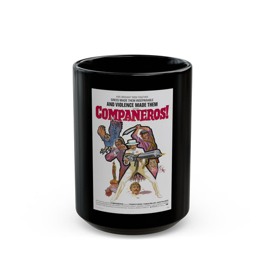 COMPANEROS 1970 Movie Poster - Black Coffee Mug-15oz-The Sticker Space