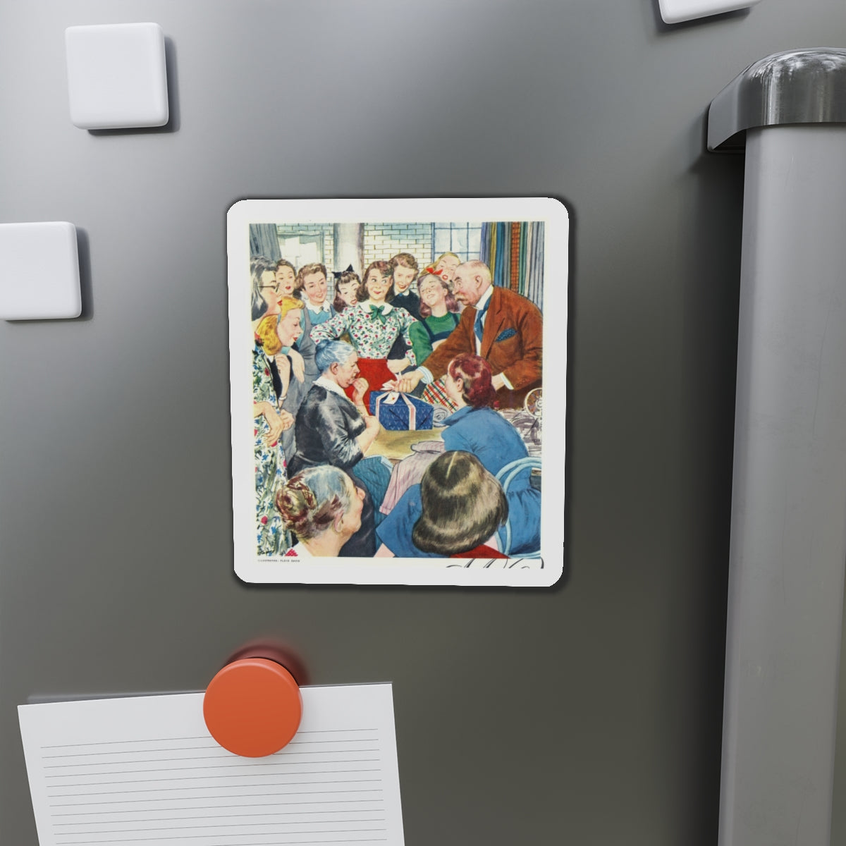 Companion Illustration, December 1941 (Magazine Illustration) Refrigerator Magnet-The Sticker Space