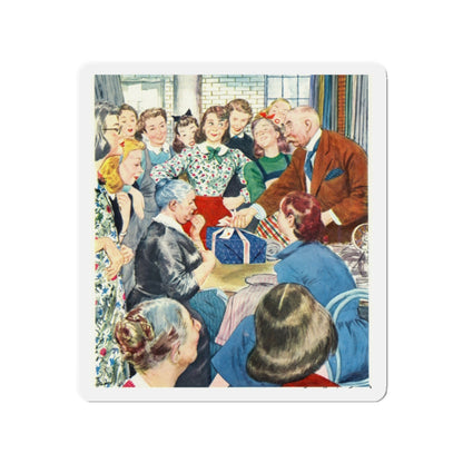 Companion Illustration, December 1941 (Magazine Illustration) Refrigerator Magnet-2" x 2"-The Sticker Space