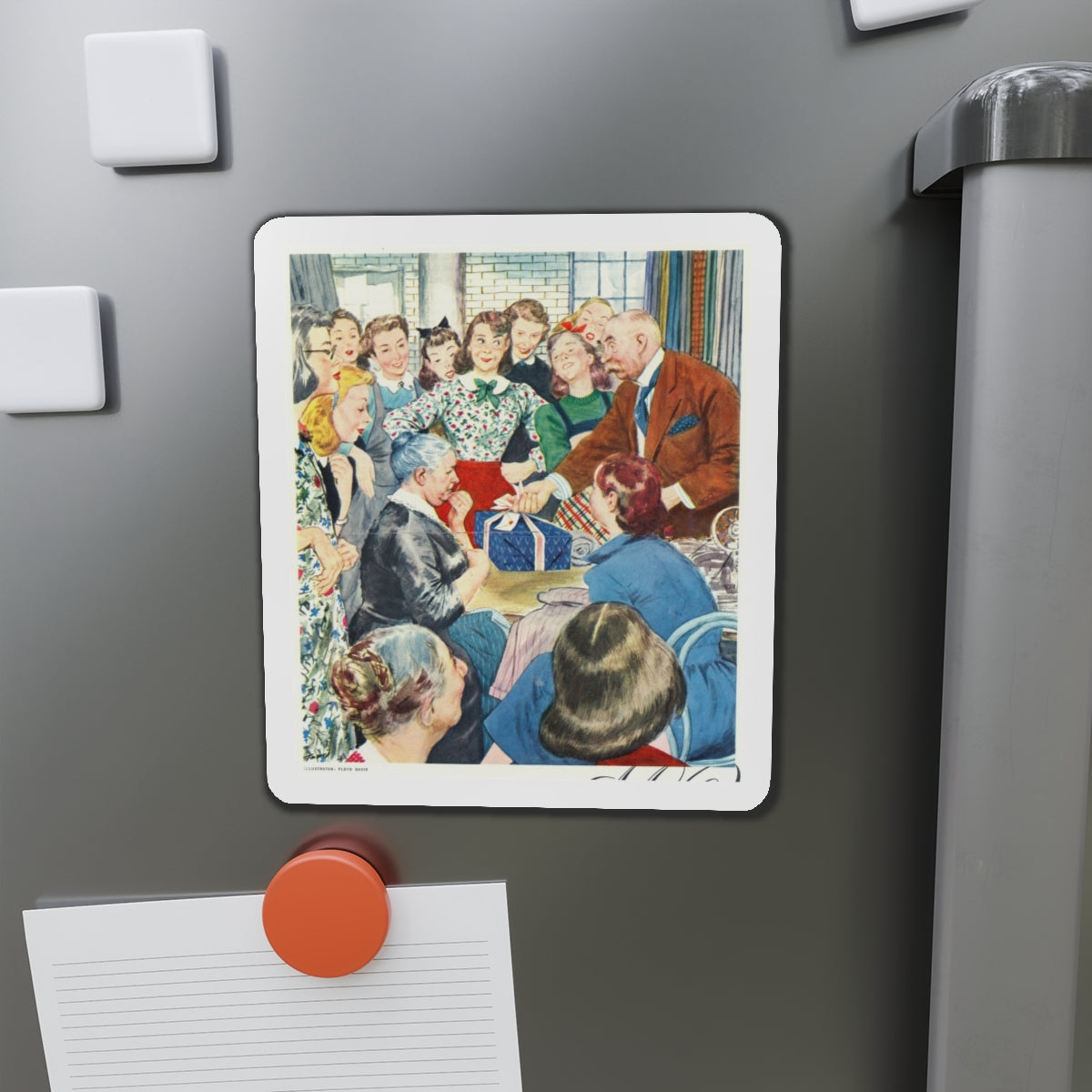 Companion Illustration, December 1941 (Magazine Illustration) Refrigerator Magnet-The Sticker Space