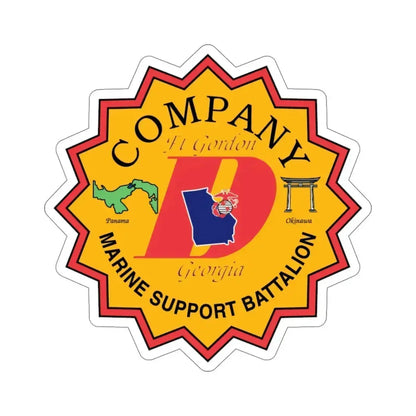 Company D Georgia (USMC) STICKER Vinyl Die-Cut Decal 6 Inch - The Sticker Space