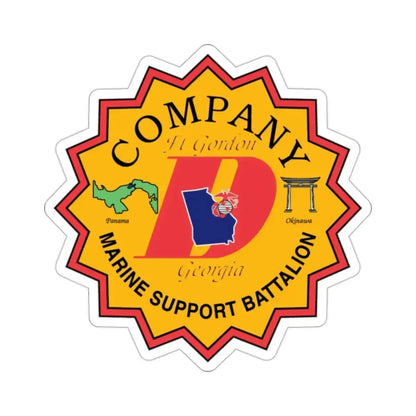 Company D Georgia (USMC) STICKER Vinyl Die-Cut Decal - The Sticker Space