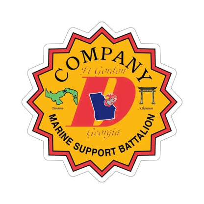 Company D Georgia (USMC) STICKER Vinyl Die-Cut Decal - The Sticker Space